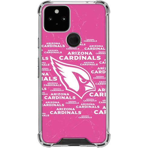 NFL Arizona Cardinals Pink Blast Google Pixel 5 Clear Case